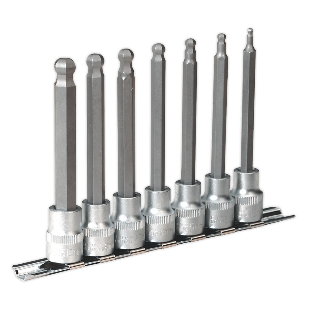 Premier Ball-End Hex Socket Bit Set 3/8"Sq Drive 7pc