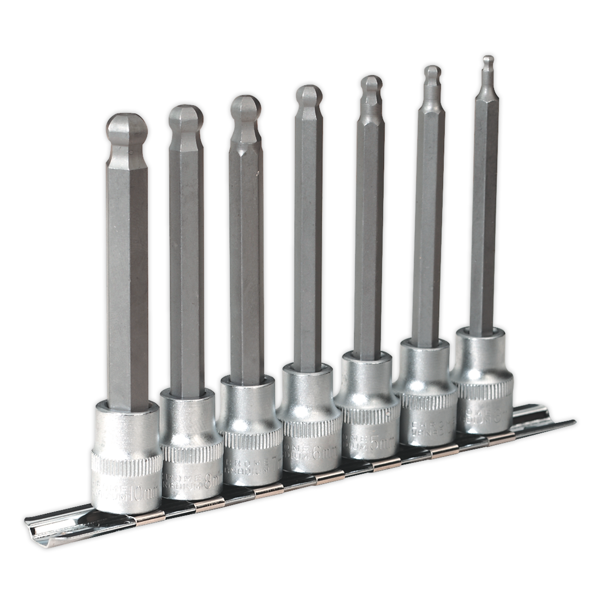 Premier Ball-End Hex Socket Bit Set 3/8"Sq Drive 7pc