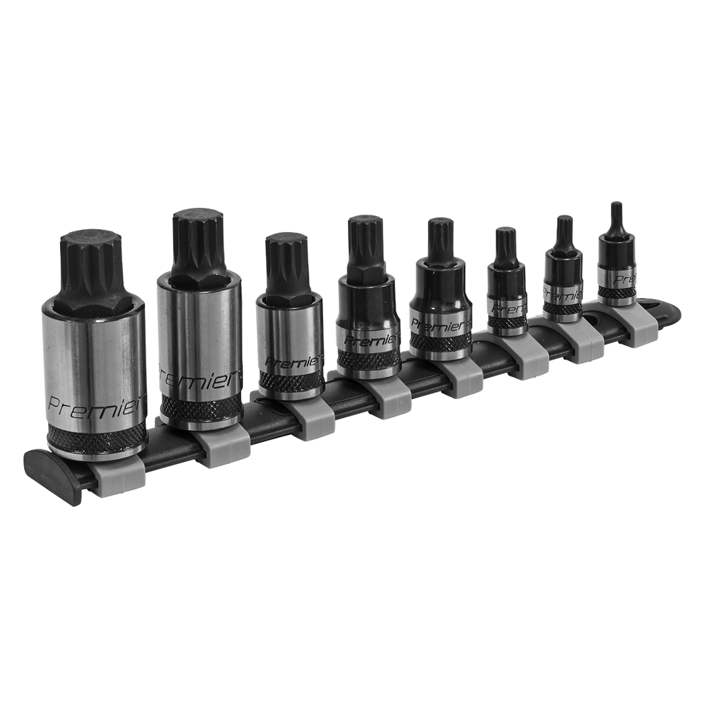 Premier Black Spline Socket Bit Set 1/4", 3/8" & 1/2"Sq Driv