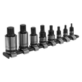 Premier Black Spline Socket Bit Set 1/4", 3/8" & 1/2"Sq Driv