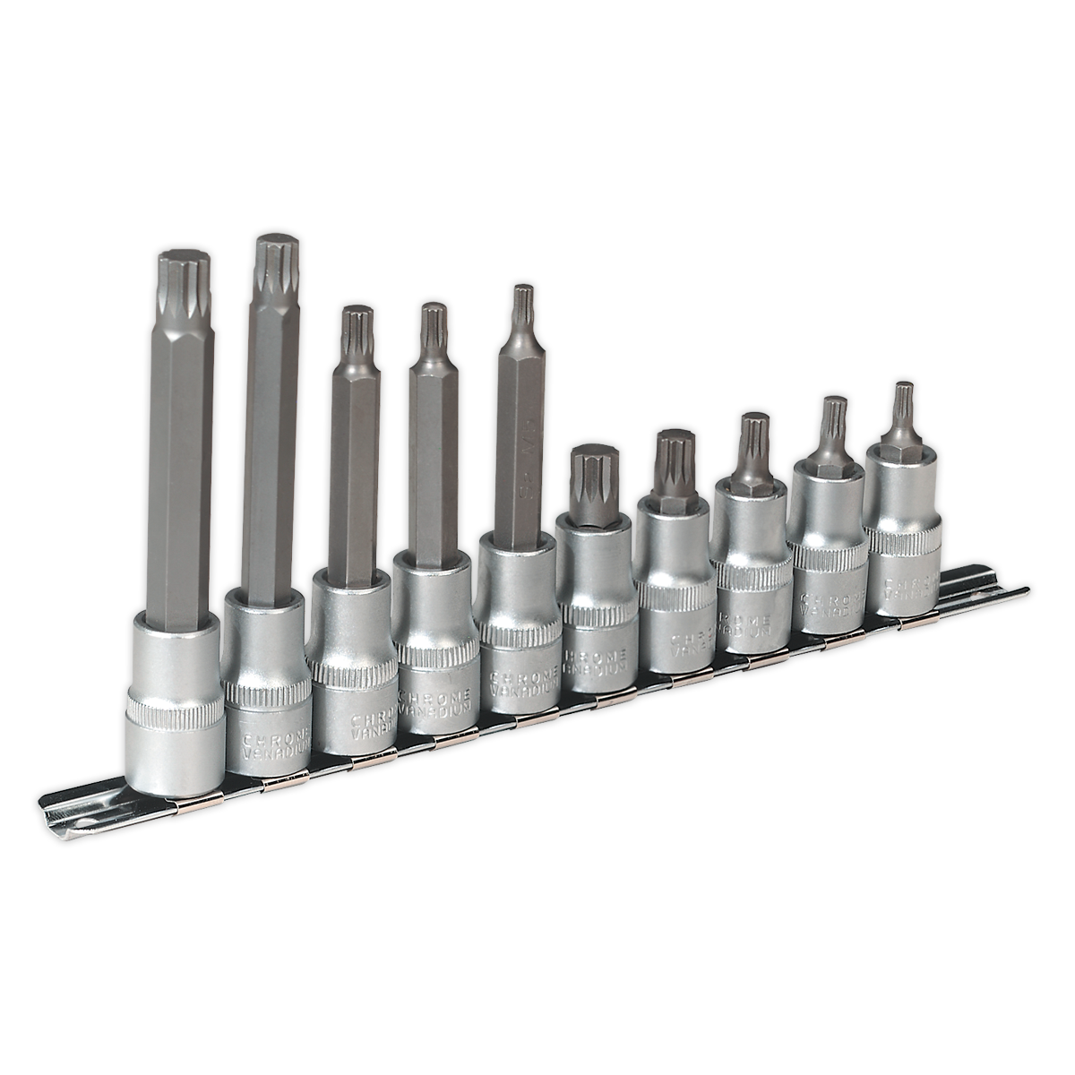 Premier Spline Socket Bit Set 1/2"Sq Drive 10pc