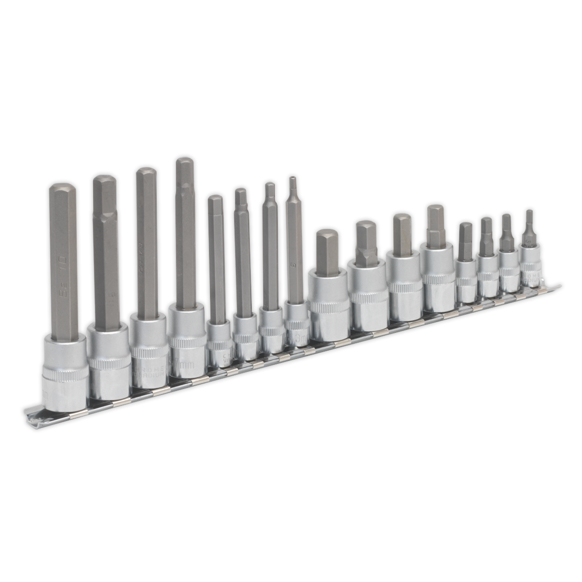 Premier Hex Socket Bit Set 1/4" & 3/8"Sq Drive 16pc