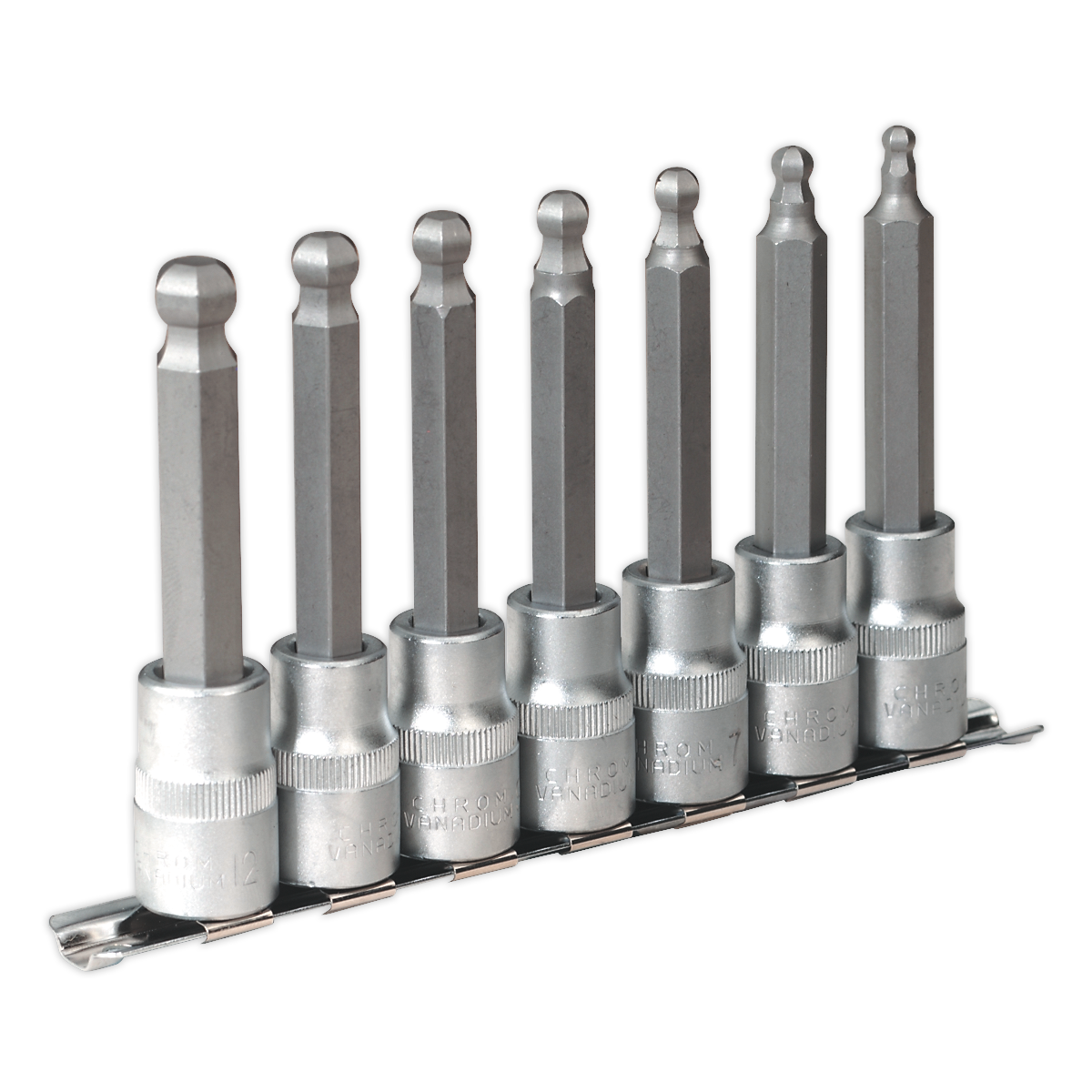 Premier Ball-End Hex Socket Bit Set 1/2"Sq Drive 7pc