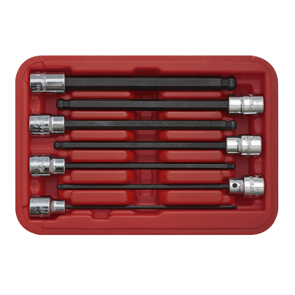 Premier Ball-End Hex Socket Bit Set 3/8"Sq Drive 7pc