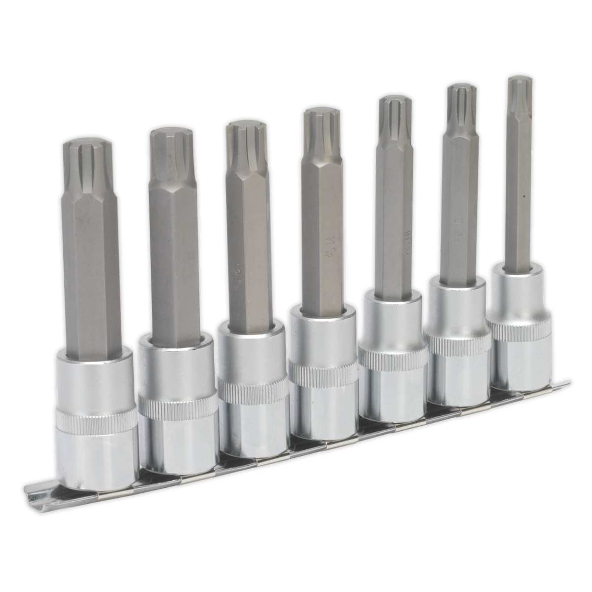 Premier Ribe Socket Bit Set 1/2"Sq Drive 100mm 7pc