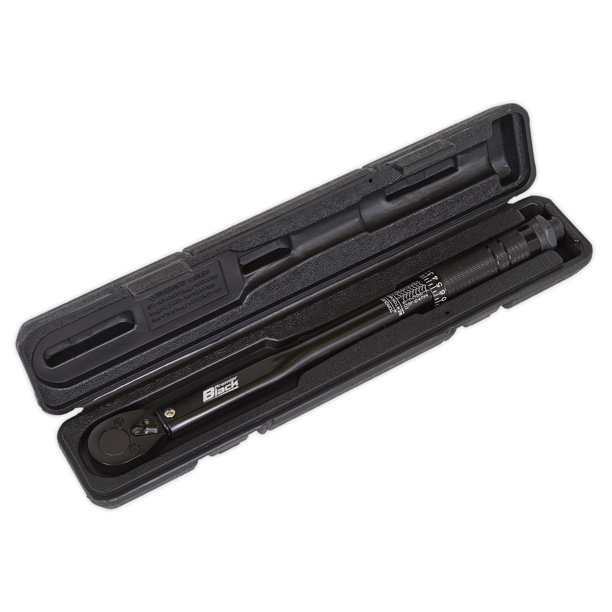 Premier Black Calibrated Micrometer Torque Wrench 3/8"Sq Drive