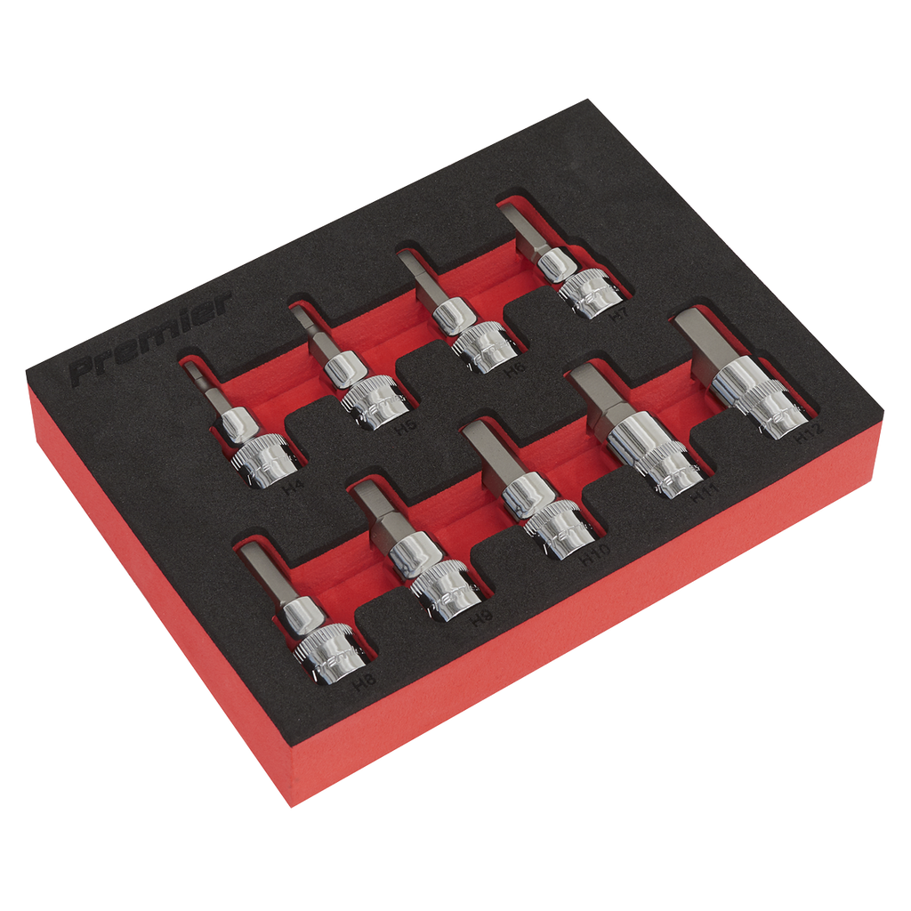 Premier Hex Socket Bit Set 3/8"Sq Drive 9pc