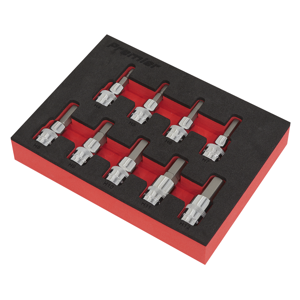 Premier Hex Socket Bit Set 3/8"Sq Drive 9pc