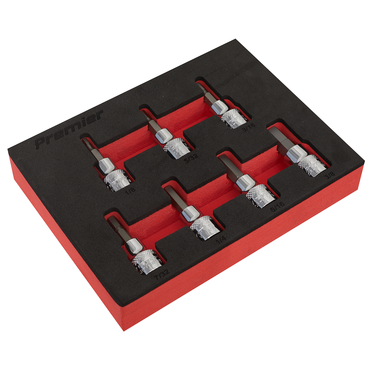 Premier Imperial Hex Socket Bit Set 3/8"Sq Drive 7pc