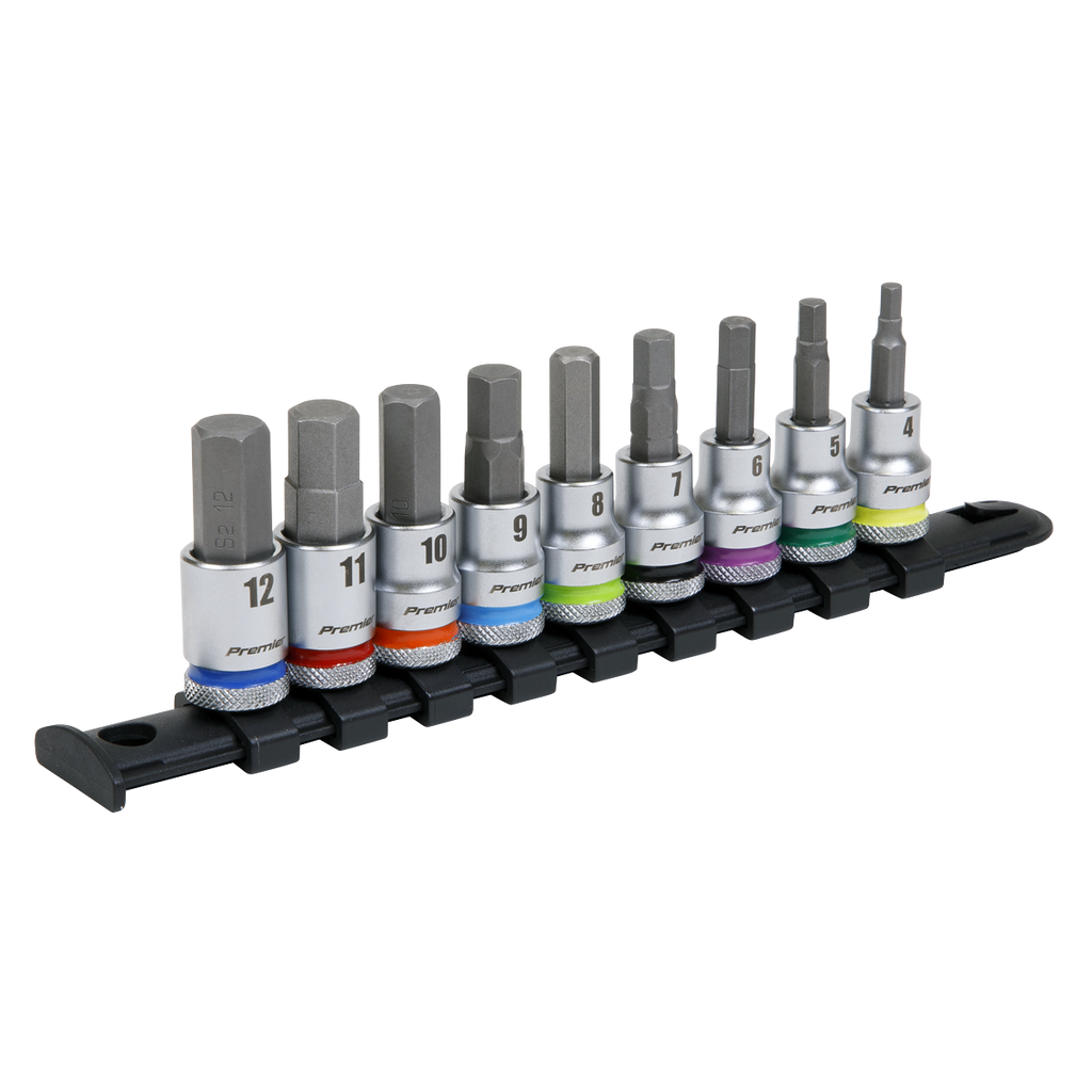 Premier Platinum Hex Socket Bit Set 3/8"Sq Drive 9pc