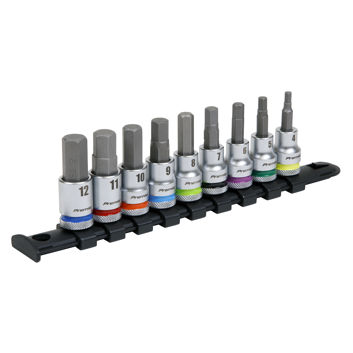 Premier Platinum Hex Socket Bit Set 3/8"Sq Drive 9pc