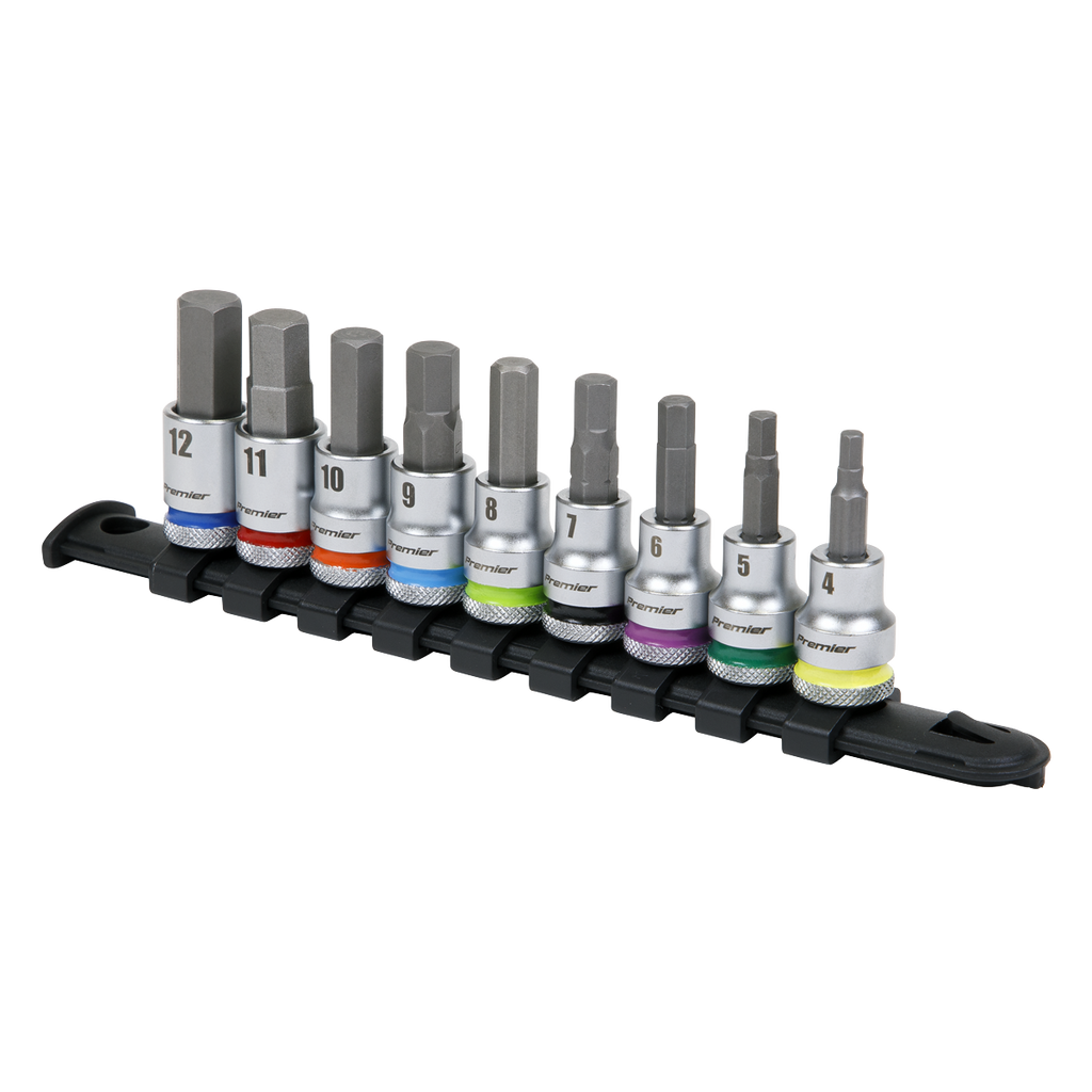 Premier Platinum Hex Socket Bit Set 3/8"Sq Drive 9pc