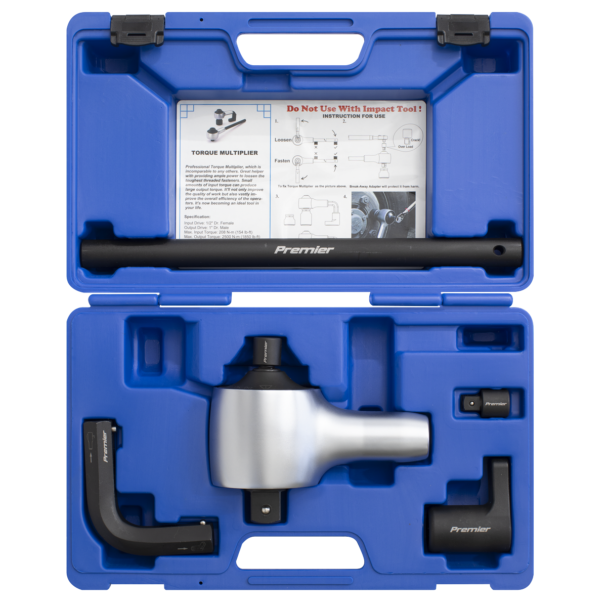 Premier Torque Multiplier Set 1/2"-1"Sq Drive 7pc