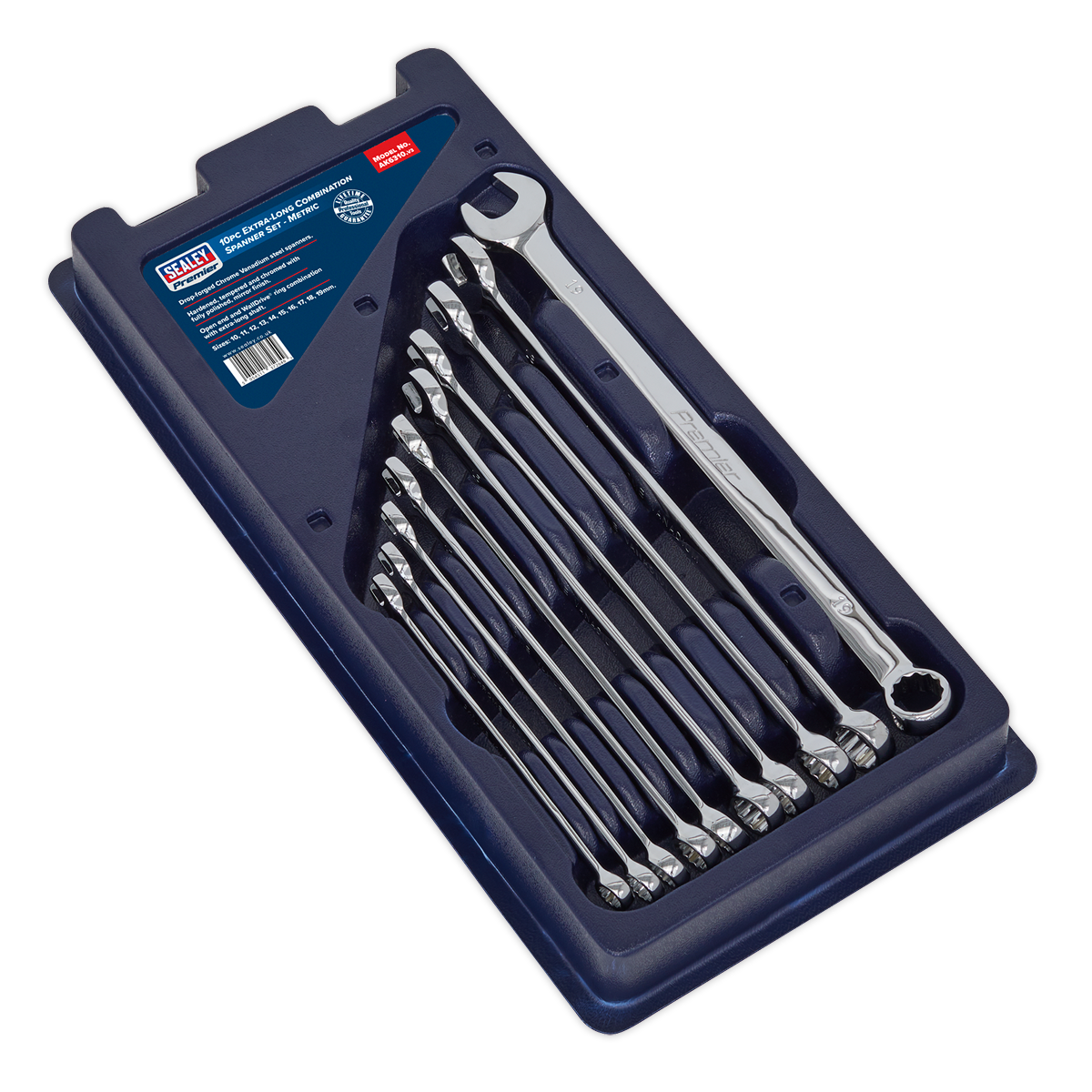 Premier Extra-Long Combination Spanner Set 10pc