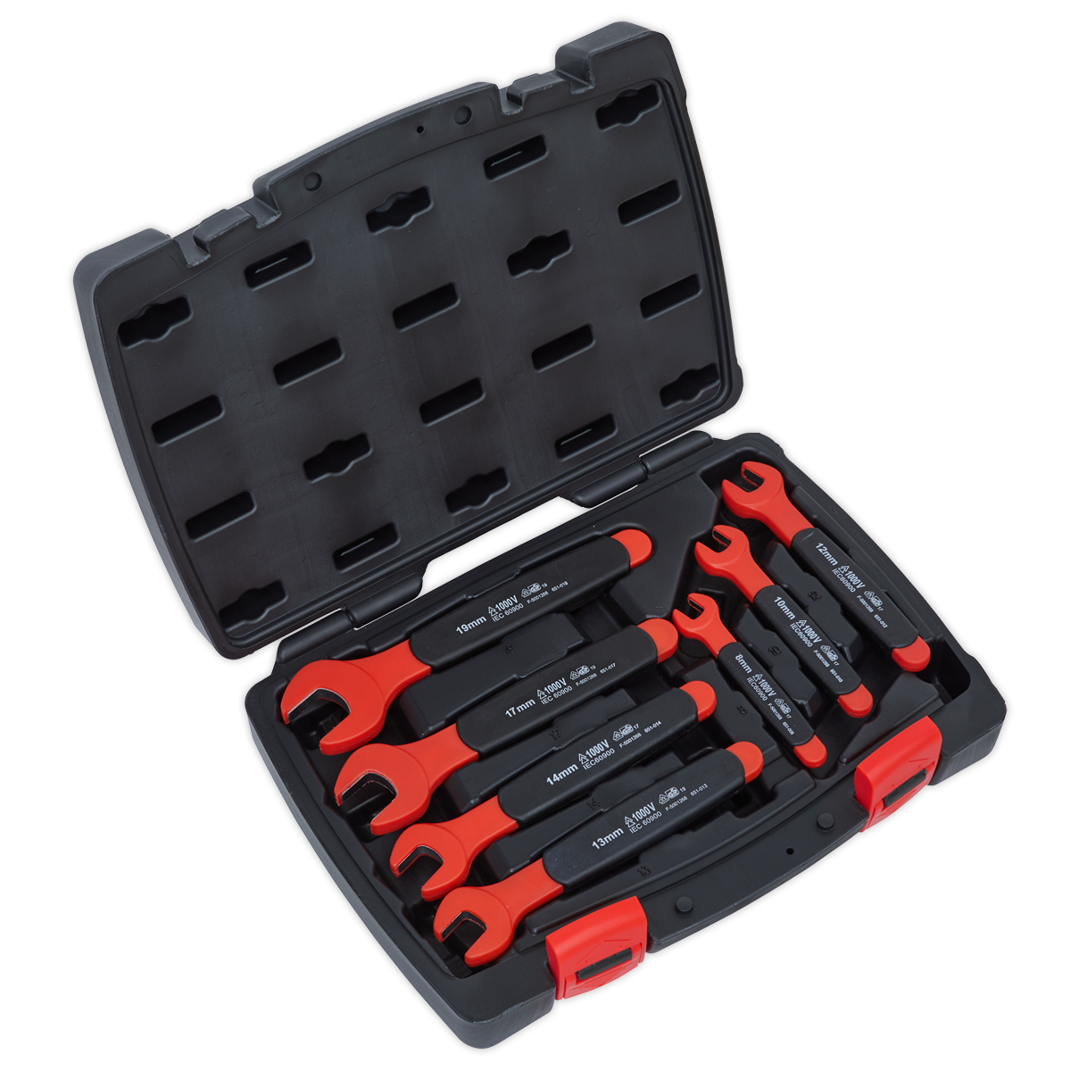 Premier Insulated Open-End Spanner Set 7pc - VDE Approved