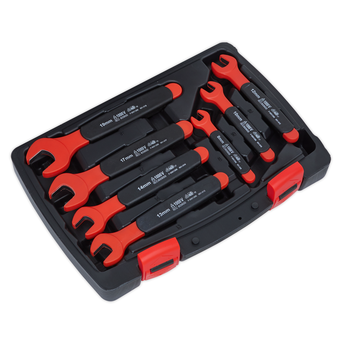 Premier Insulated Open-End Spanner Set 7pc - VDE Approved
