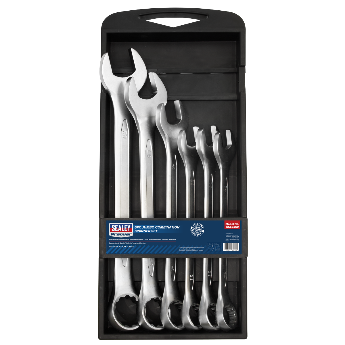 Premier Jumbo Combination Spanner Set 6pc