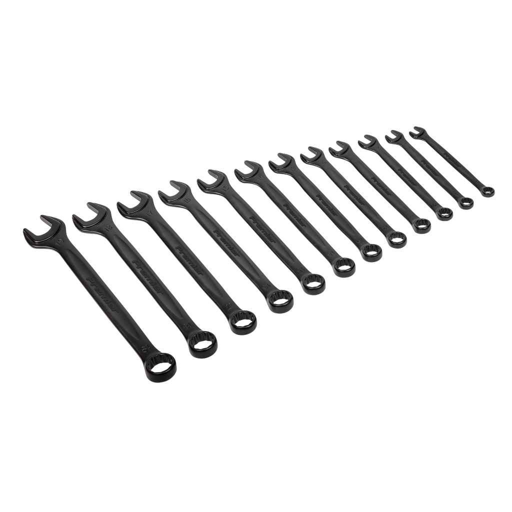 Premier Black Combination Spanner Set 12pc