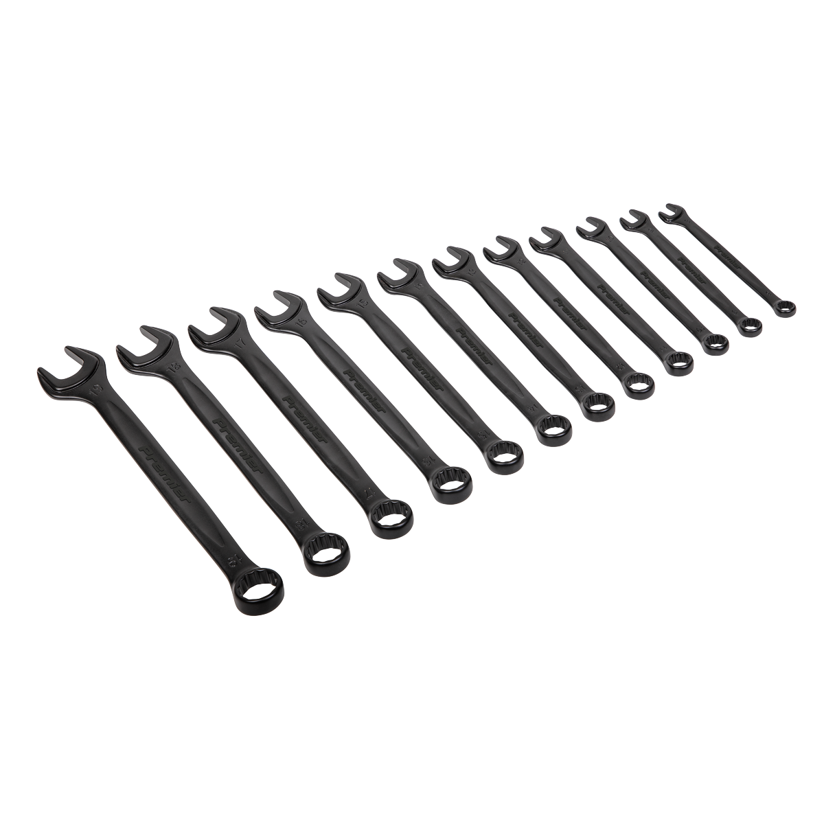 Premier Black Combination Spanner Set 12pc