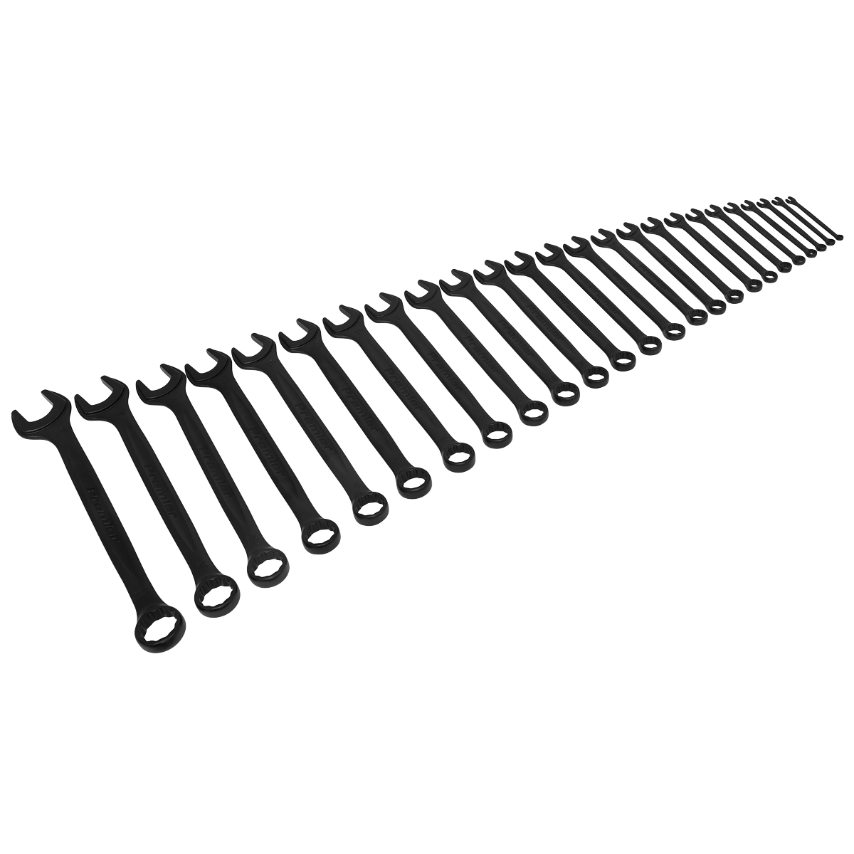 Sealey AK63264B Premier Black 25 Piece Chrome Vanadium Steel Combination WallDrive® Wrench Spanner Tool Set
