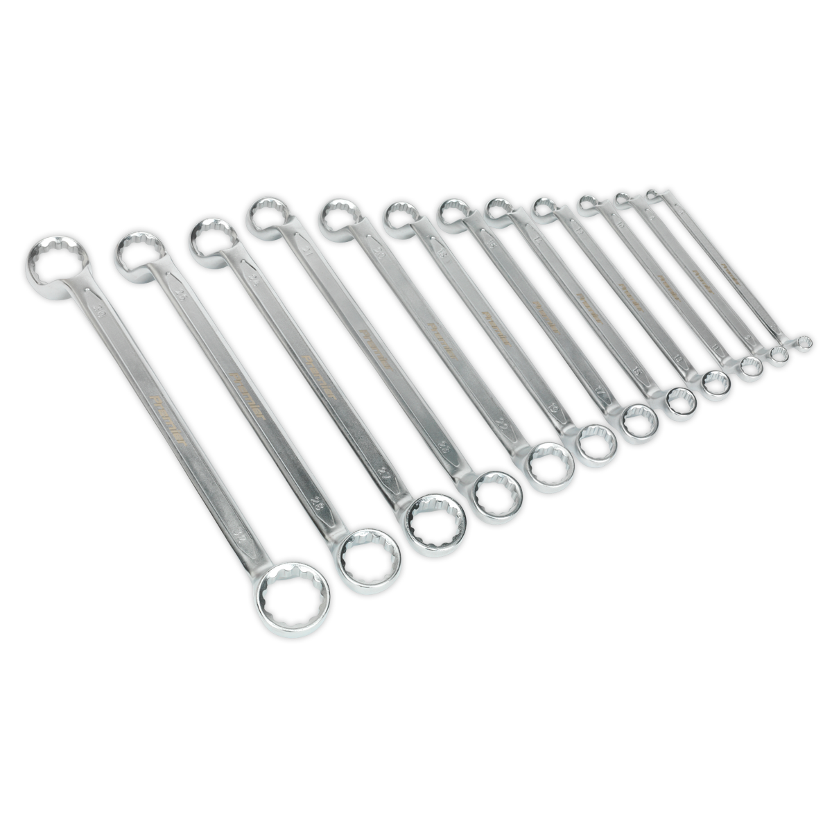 Premier Offset Double End Ring Spanner Set 12pc