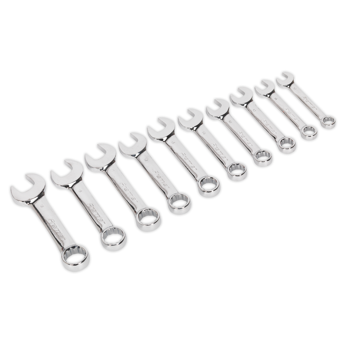 Premier Stubby Combination Spanner Set 10pc