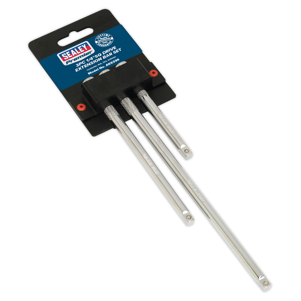 Premier Extension Bar Set 1/4"Sq Drive 3pc