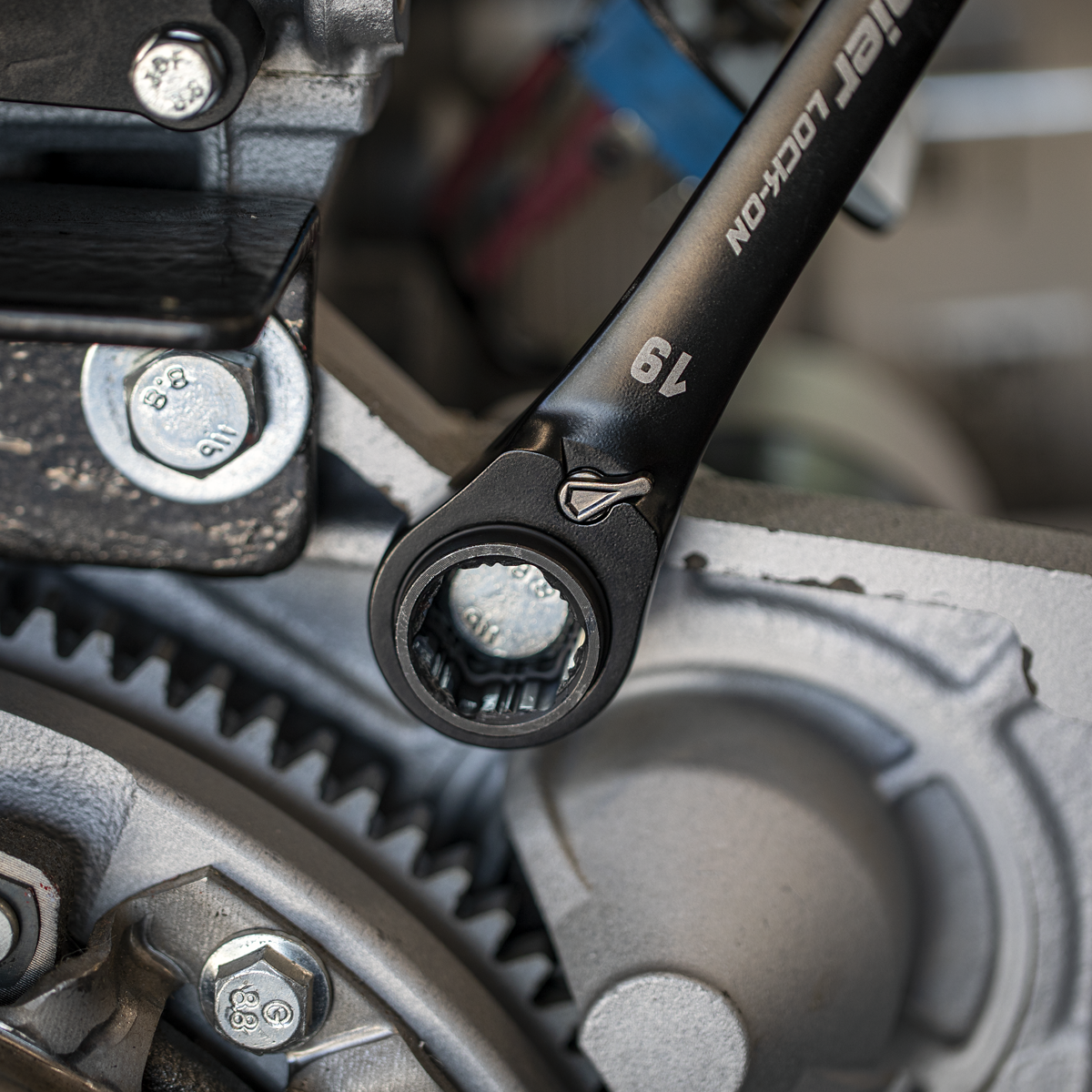 Premier Black 4-in-1 Reversible Lock-On™ Ratchet Ring Spanne