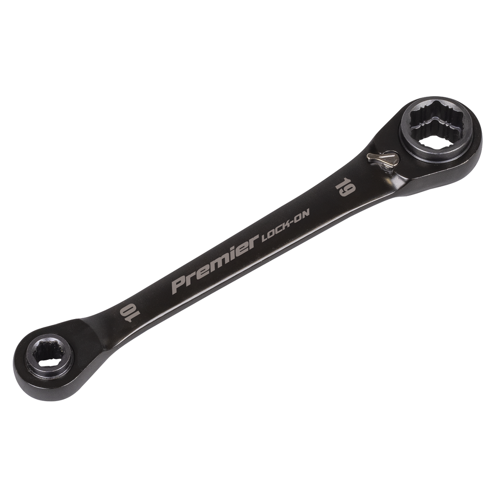 Premier Black 4-in-1 Reversible Lock-On™ Ratchet Ring Spanne
