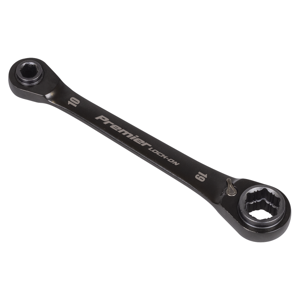 Premier Black 4-in-1 Reversible Lock-On™ Ratchet Ring Spanne