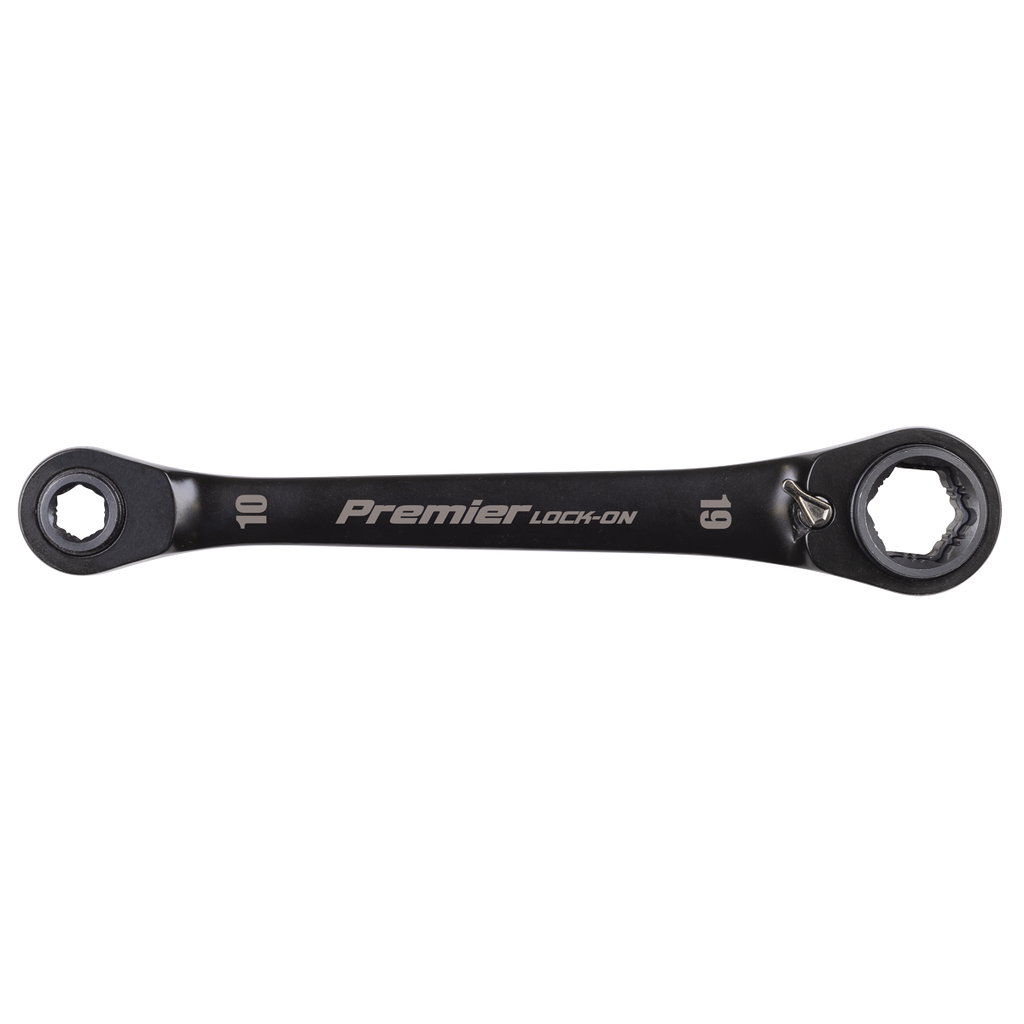 Premier Black 4-in-1 Reversible Lock-On™ Ratchet Ring Spanne