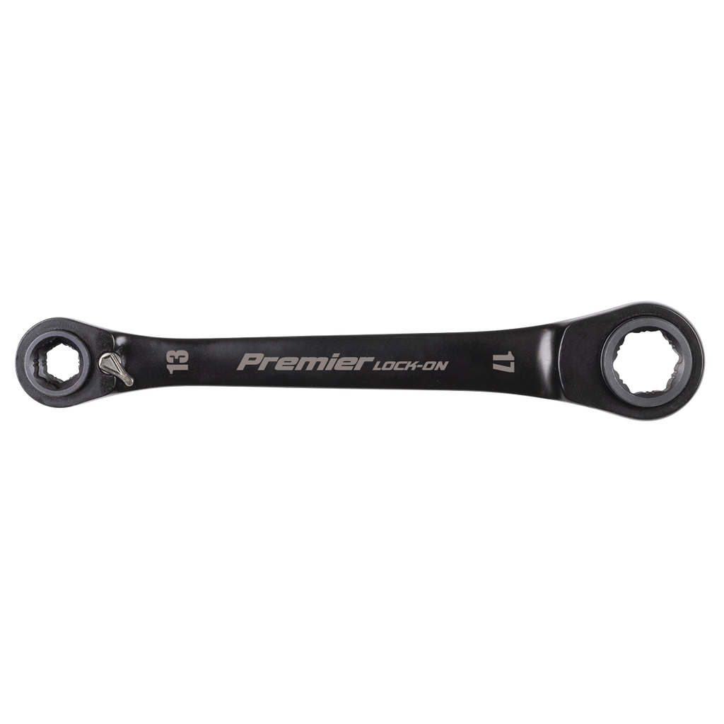 Premier Black 4-in-1 Reversible Lock-On™ Ratchet Ring Spanne