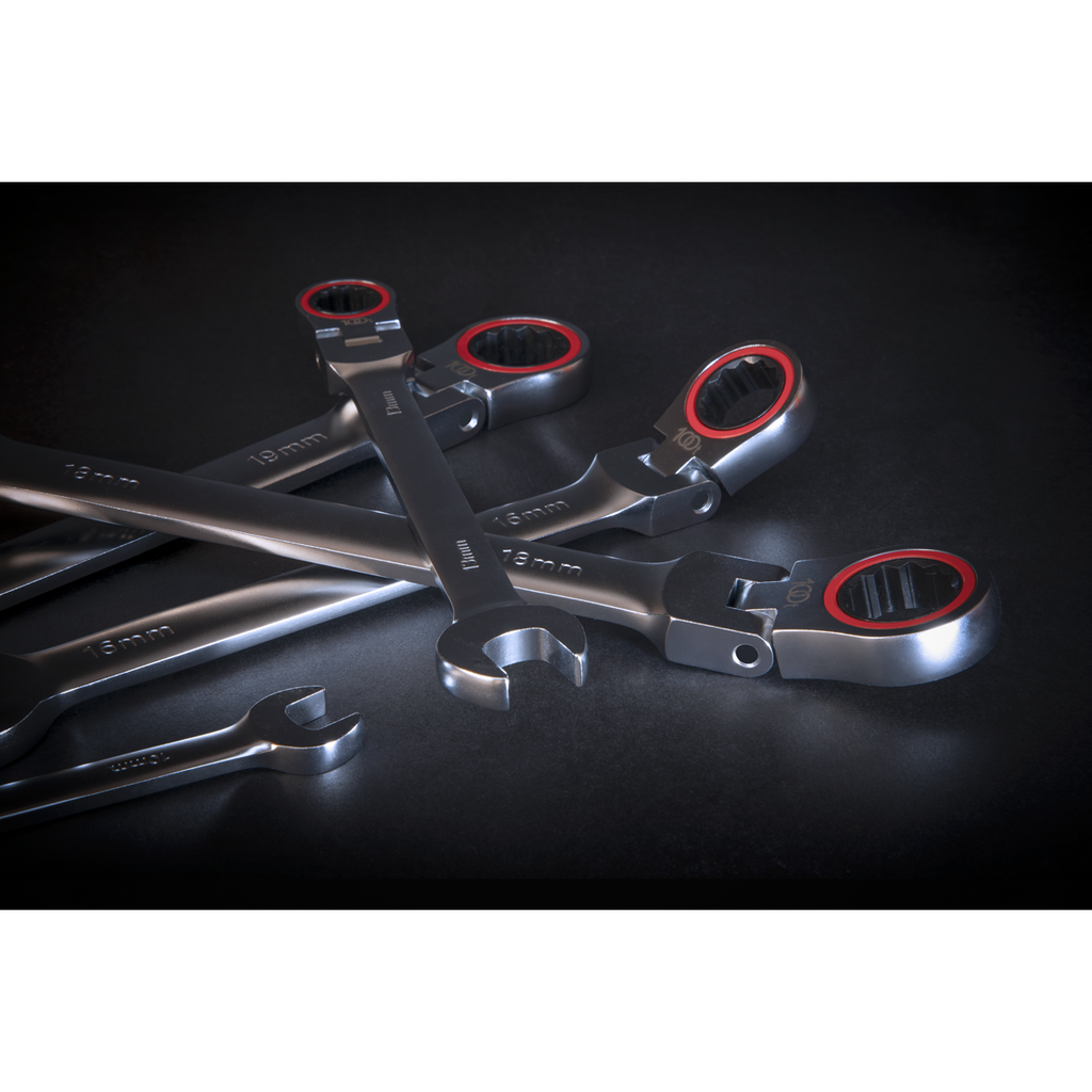 Premier Platinum Flexi-Head Ratchet Combination Spanner Set