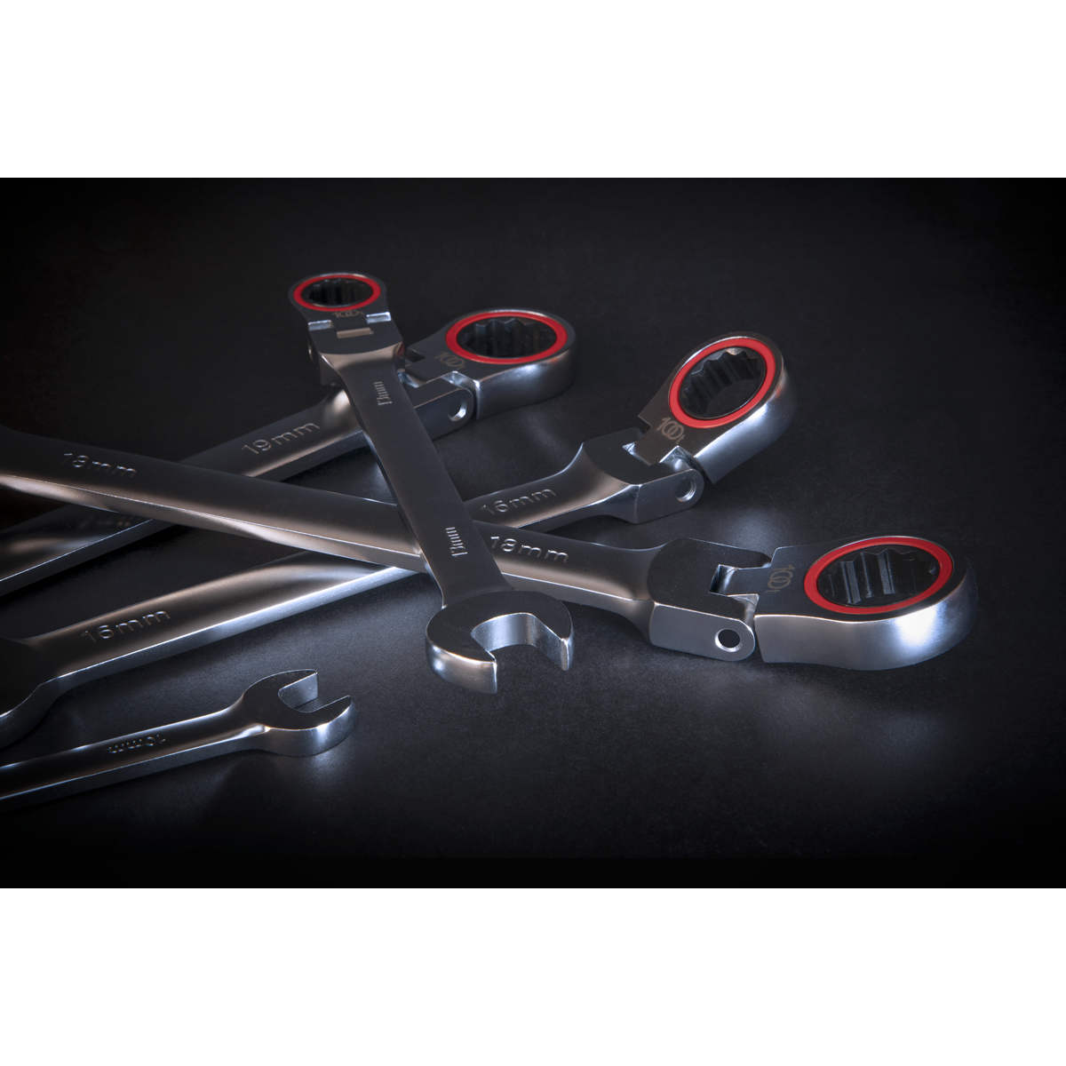 Premier Platinum Flexi-Head Ratchet Combination Spanner Set