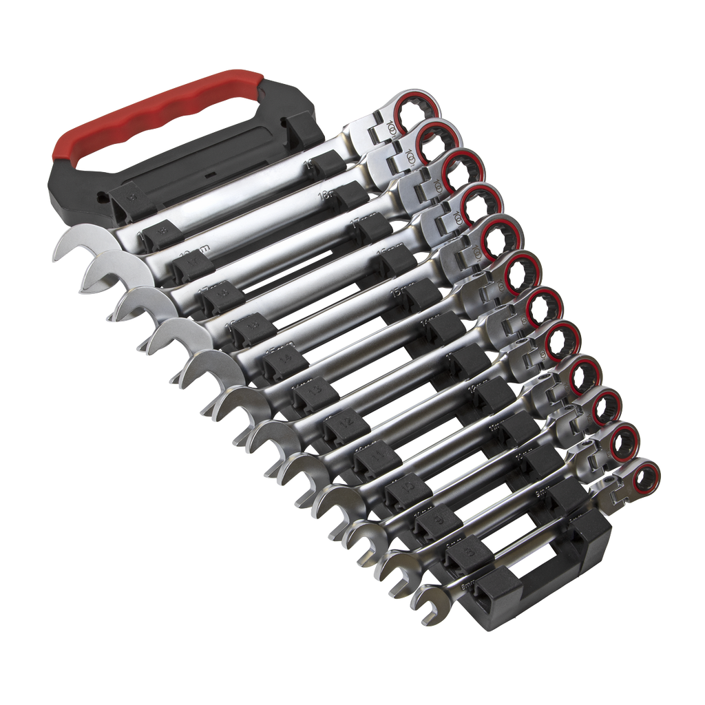 Premier Platinum Flexi-Head Ratchet Combination Spanner Set