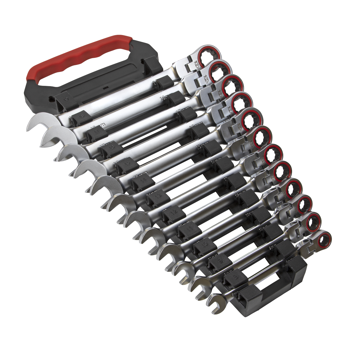 Premier Platinum Flexi-Head Ratchet Combination Spanner Set