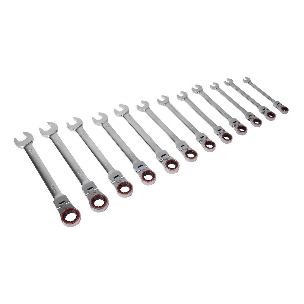 Premier Platinum Flexi-Head Ratchet Combination Spanner Set