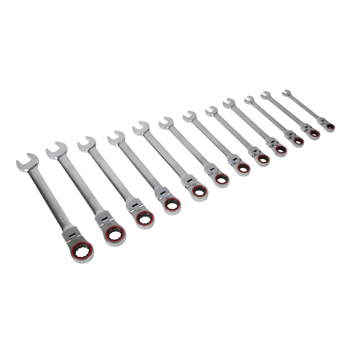 Premier Platinum Flexi-Head Ratchet Combination Spanner Set