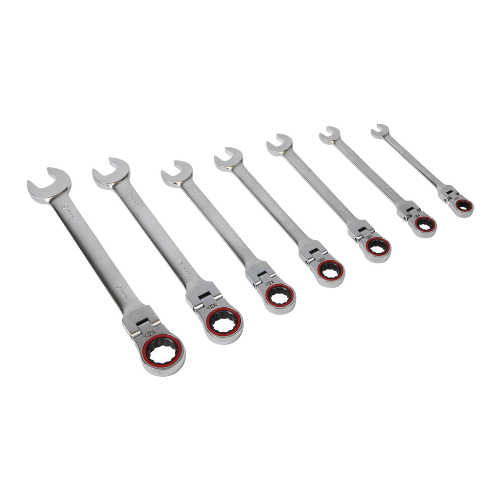 Premier Platinum Flexi-Head Ratchet Combination Spanner Set