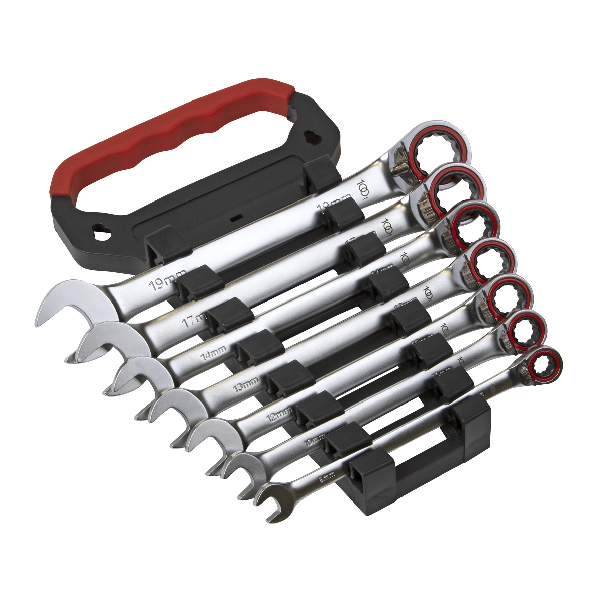 Premier Platinum Reversible Ratchet Combination Spanner Set 7pc