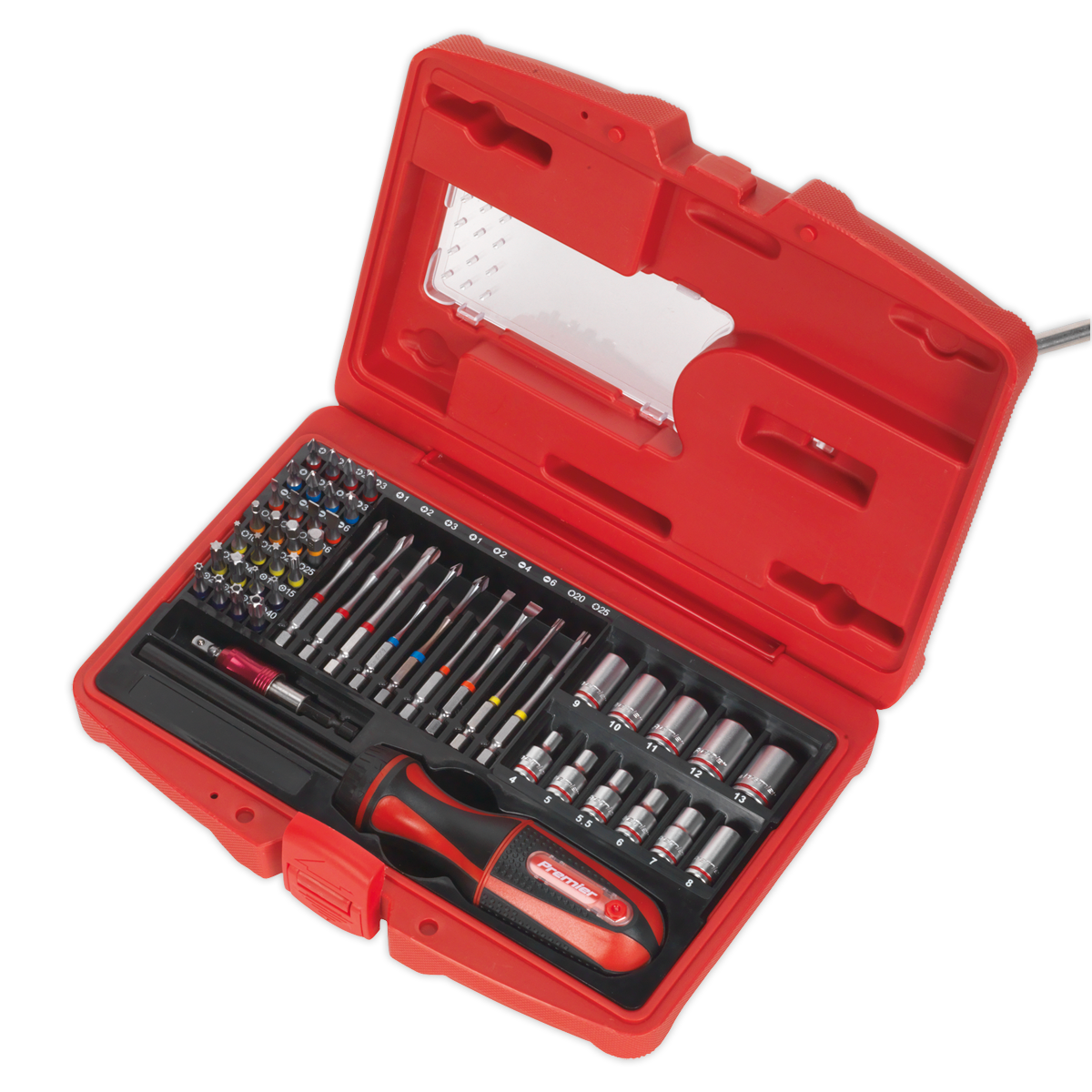 Premier Fine Tooth Ratchet Screwdriver & Accessory Set 51pc