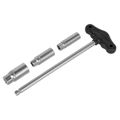 T-Bar & Rubber Insert Spark Plug Socket Set 3/8"Sq Drive 4pc