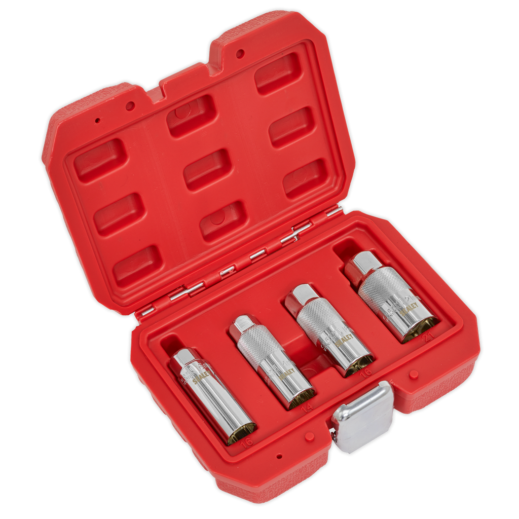 Magnetic Spark Plug Socket Set 3/8"Sq Drive 4pc