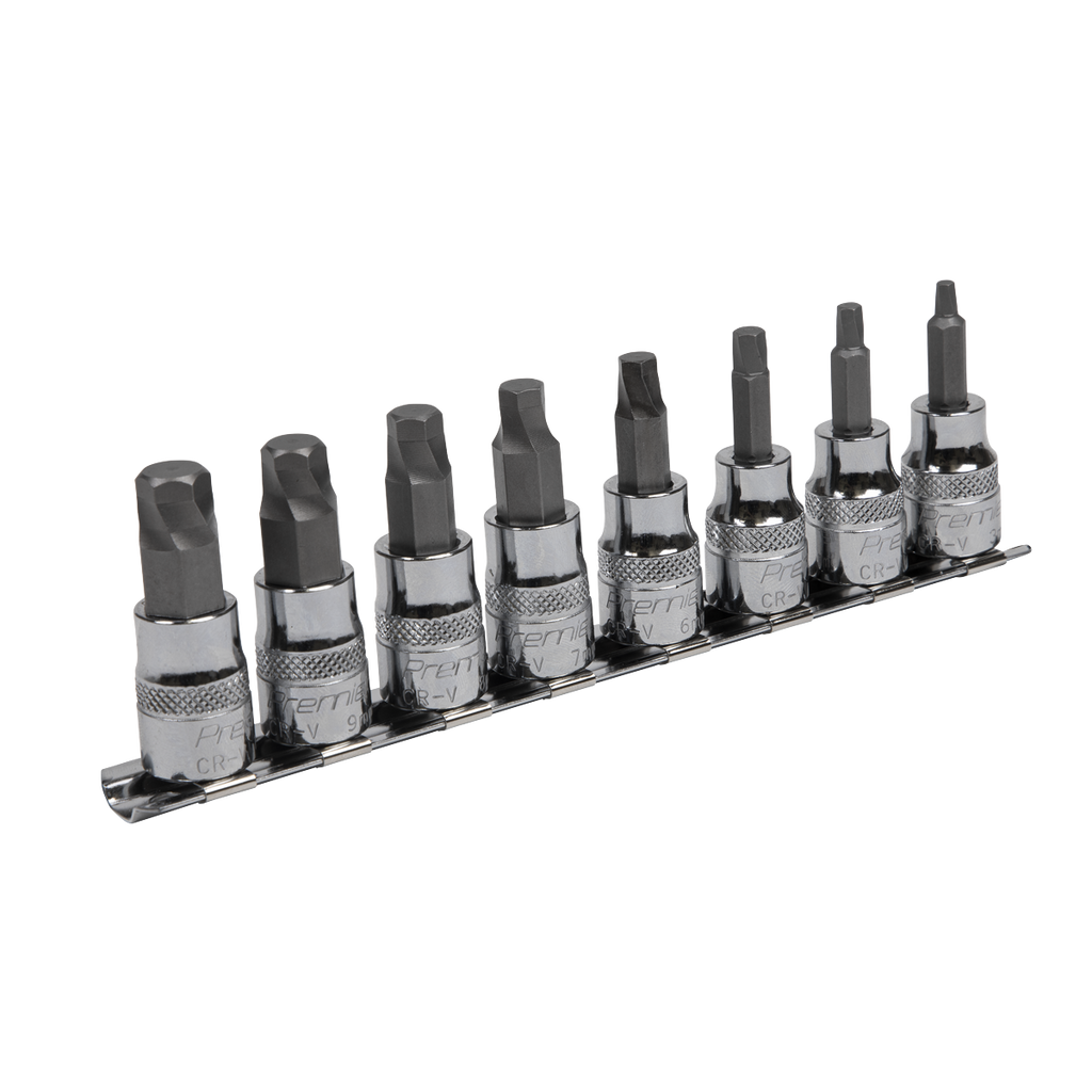 Premier Lock-On™ Hex Socket Bit Set 3/8"Sq Drive 8pc