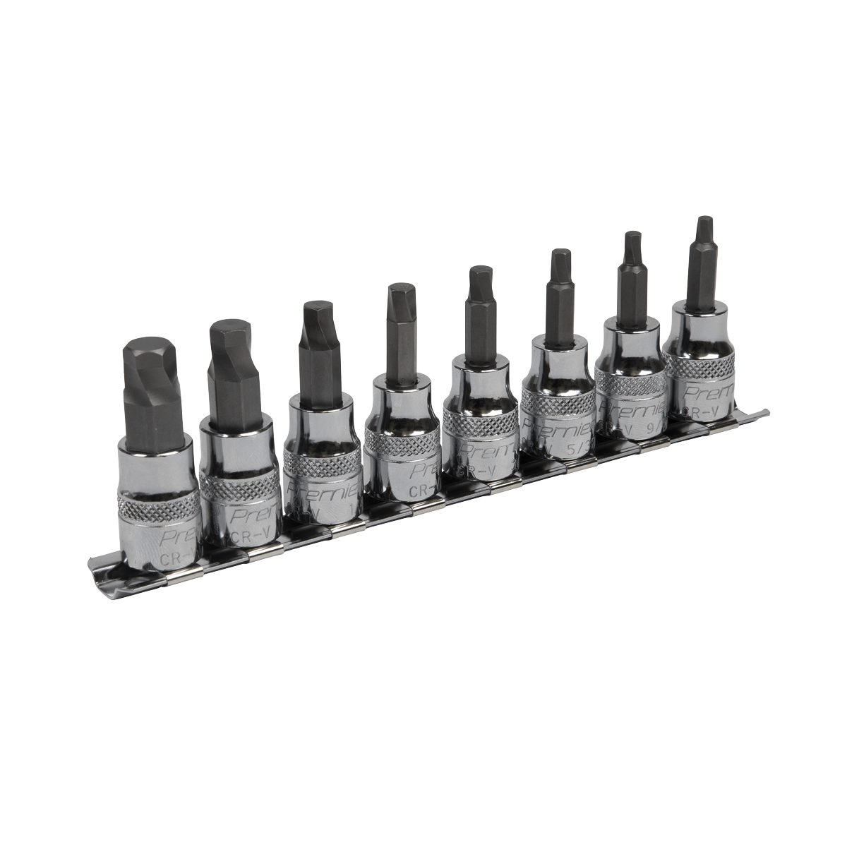 Premier Imperial Lock-On™ Hex Socket Bit Set 3/8"Sq Drive 8p