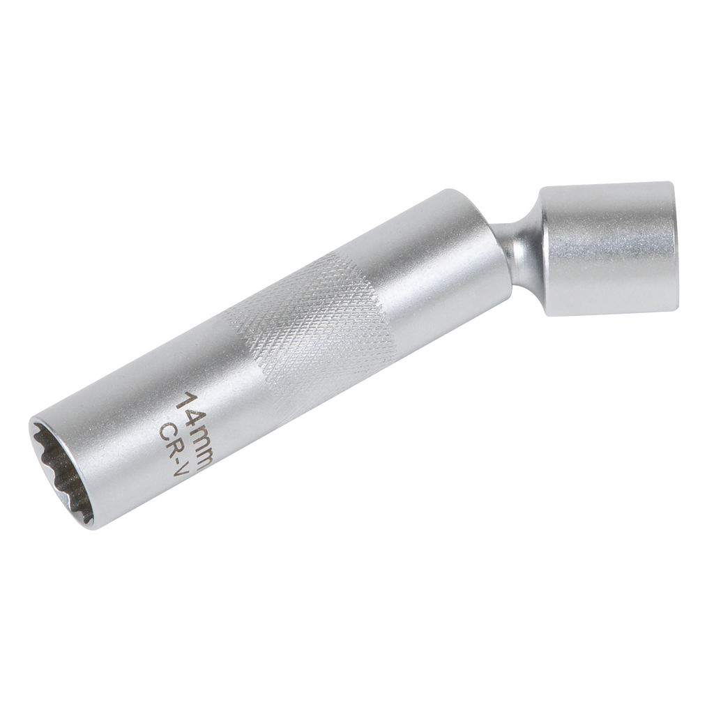 Spark Plug Socket with Universal Joint 3/8"Sq Drive 12-Point