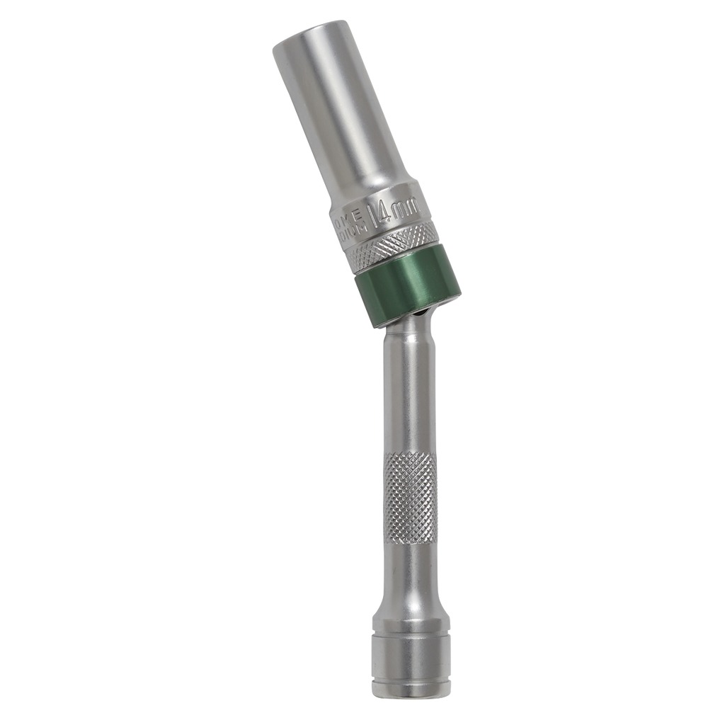 Spark Plug Socket with Universal Joint 3/8"Sq Drive 12-Point