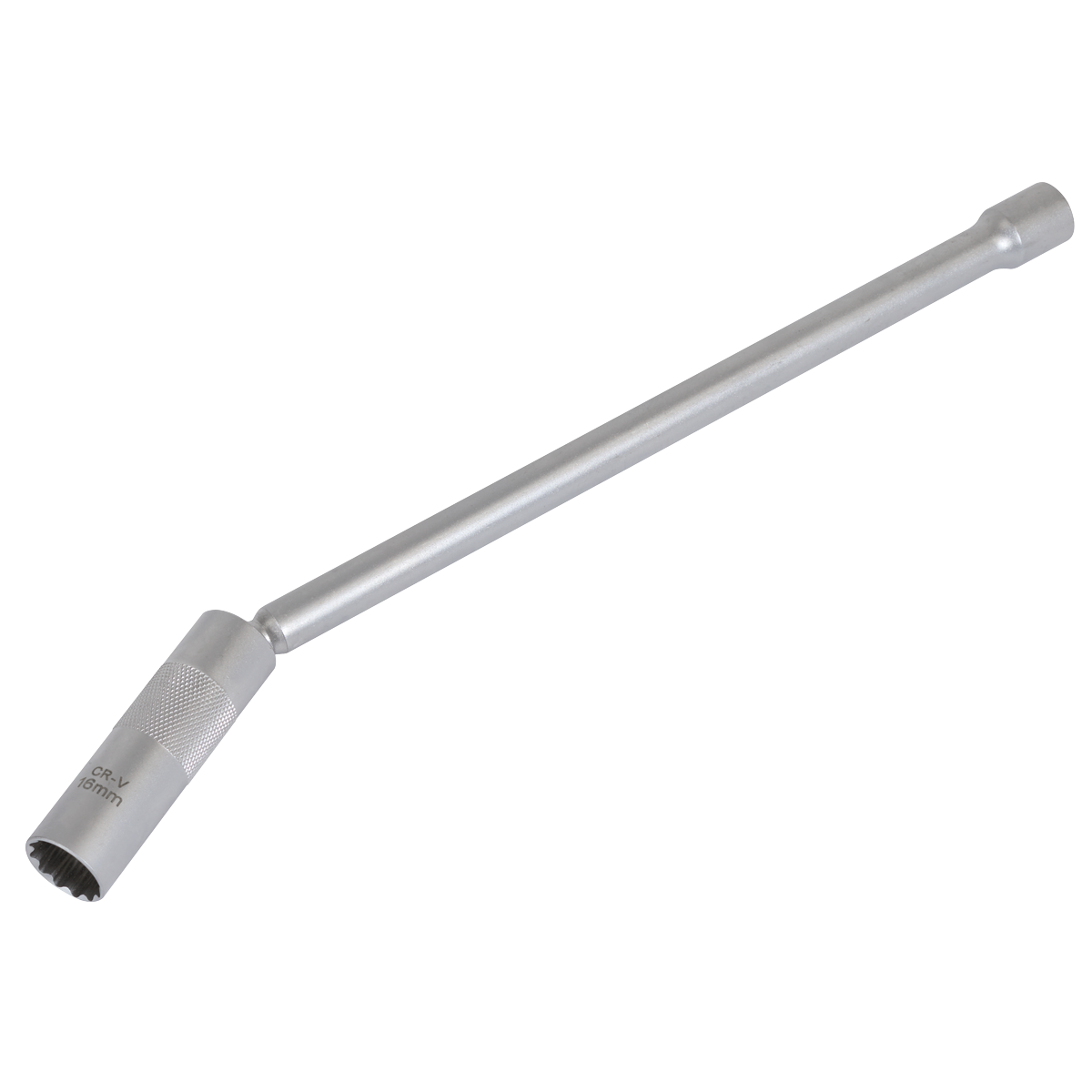 Spark Plug Socket with Universal Joint & Extension 3/8"Sq Drive 12-Point 16mm