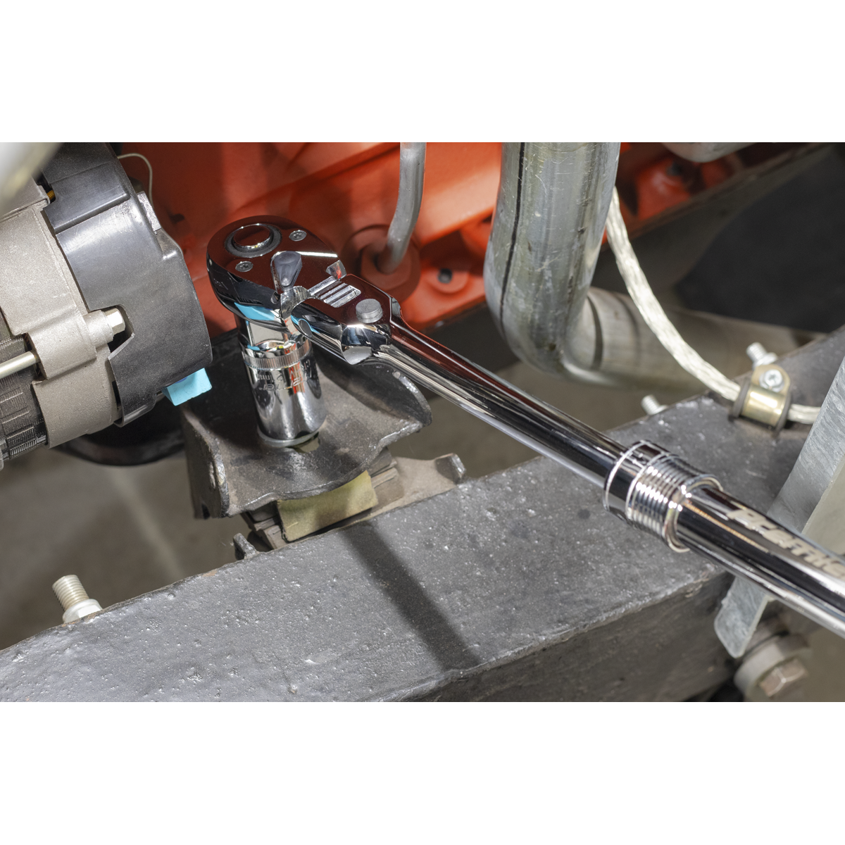 Premier Locking Flexi-Head Extendable Ratchet Wrench 1/2"Sq