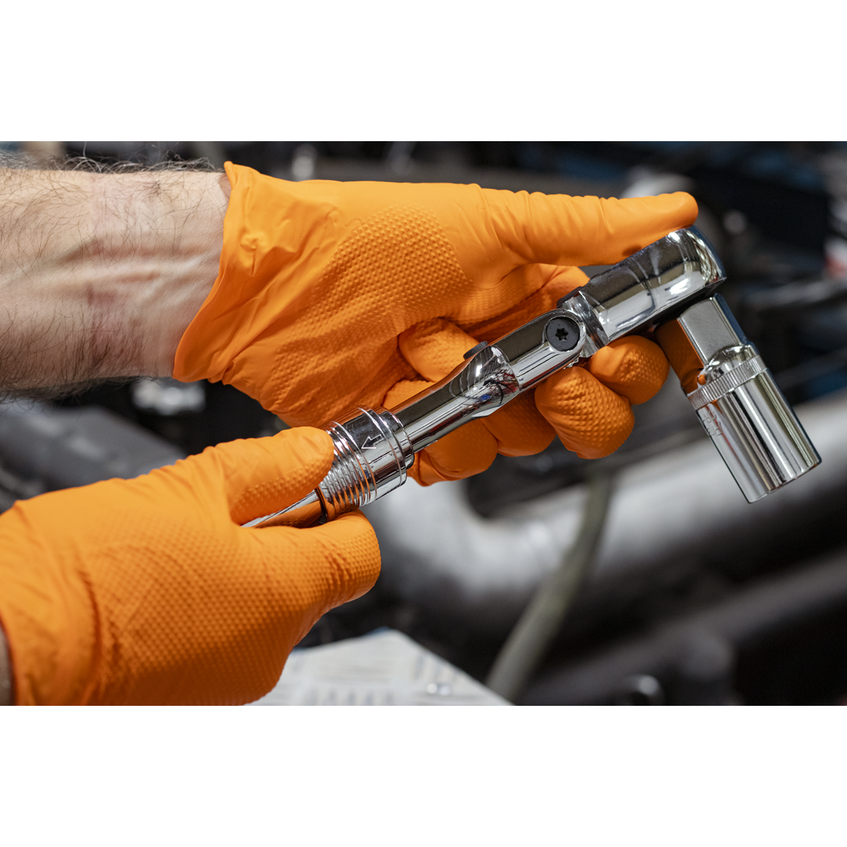 Premier Locking Flexi-Head Extendable Ratchet Wrench 1/2"Sq